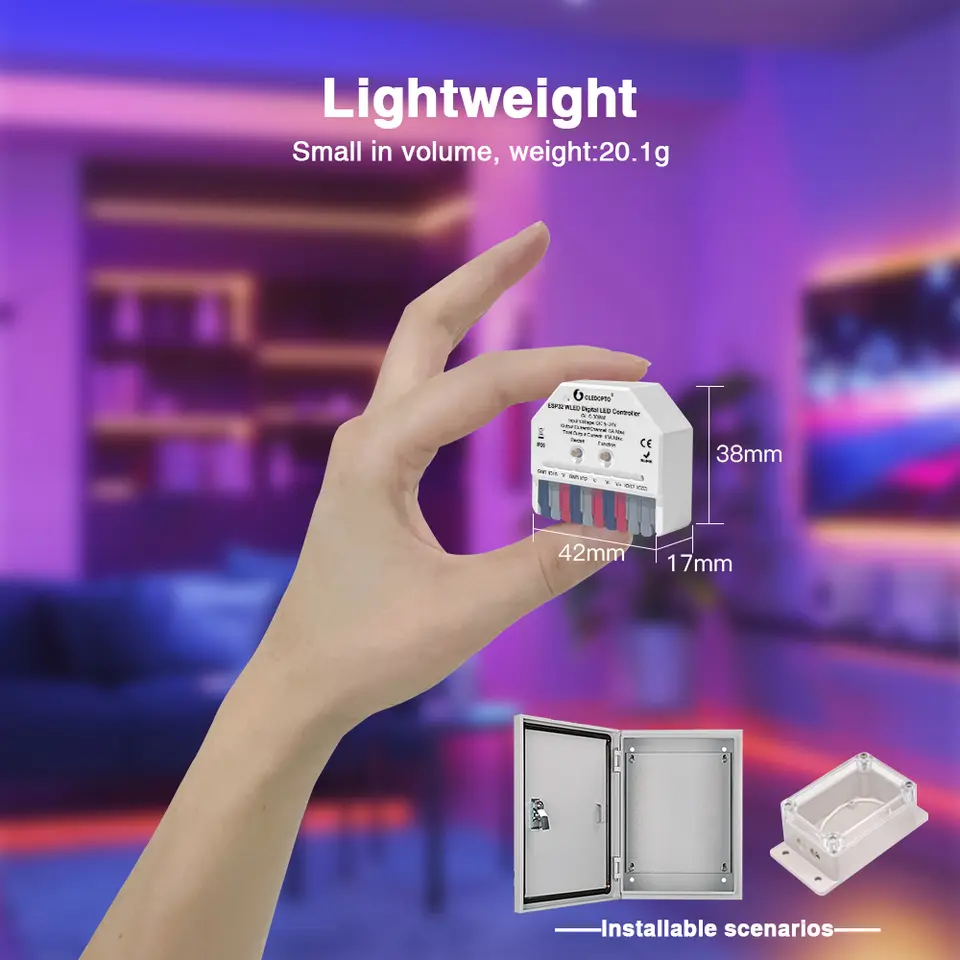 GLEDOPTO ESP32 Ultra Mini WLED LED Controller DIY Dynamic Lighting Digital WS2811 WS2812 SK6812 TM1814 WS2813 WS2815 Strip Light image 5