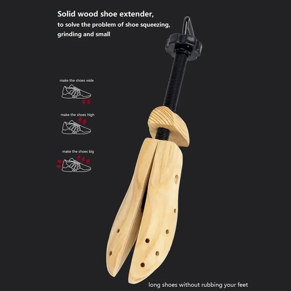 2-Wege S/M/L Holz Schuh Expander Für Mann Frauen Schuh Zubehör Einstellbare Schuh Bahre Schuhe baum Shaper Rack Kiefer – Detail 11