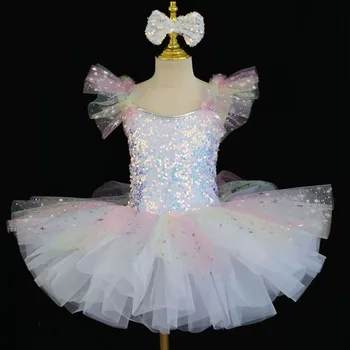 Summer Tutu Girl Dresses Ballet Leotard Dance Costume Girls Clothes Vestidos Children's Day Ballet Dress Baby Party Kids Outfit 1