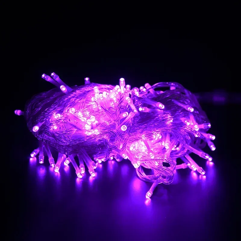 thumbnail image 1 of Guirnalda de luces LED de 10 a 100 m para exteriores, resistente al agua, 220 V, 110 V, para bodas, fiestas, árboles, Navidad, decoración de Ramadán, 1 of 5