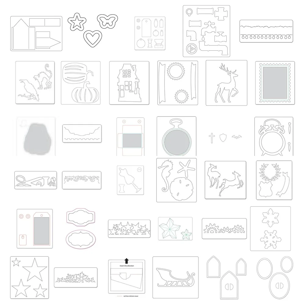 라벨이 있는 좋은 베개 상자, 금속 절단 다이 스크랩북 DIY 장식 공예, 엠보..