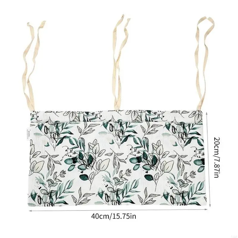 54DF 보육용 침대 옆 수납 가방(포켓 포함) 베이비 케어 액세서리용 공간 절약