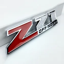 Premium 3D Metal Logo Emblem Badge Decal Sticker (Silver Red 95mm)