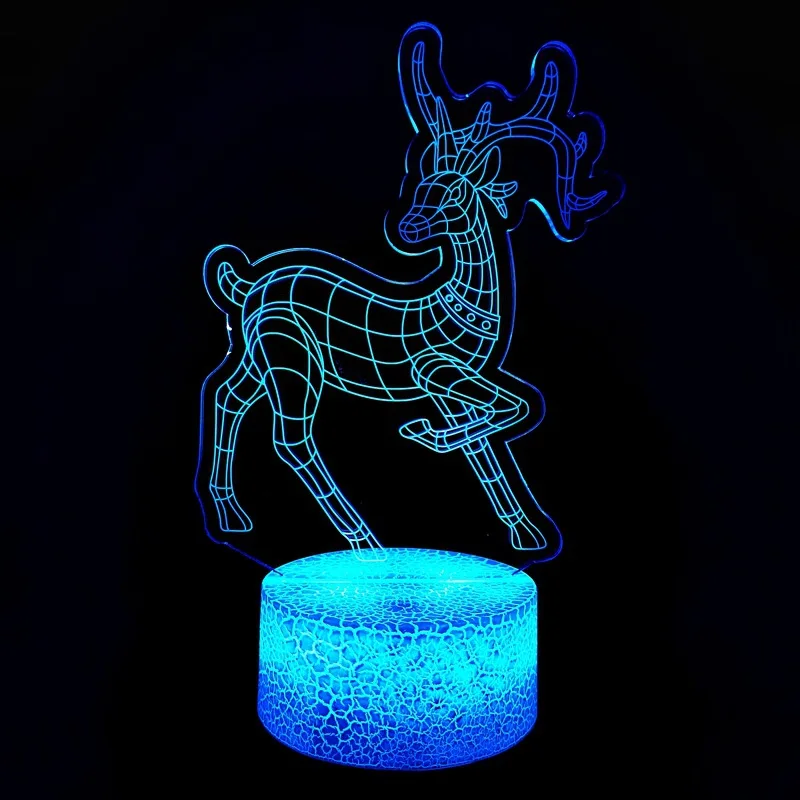 LED 엘크 모양 야간 조명, 원격 또는 터치 제어 테이블 책상 램프, 크리스마스 홈 장식, 사랑스러운 선물, 드롭 쉬핑