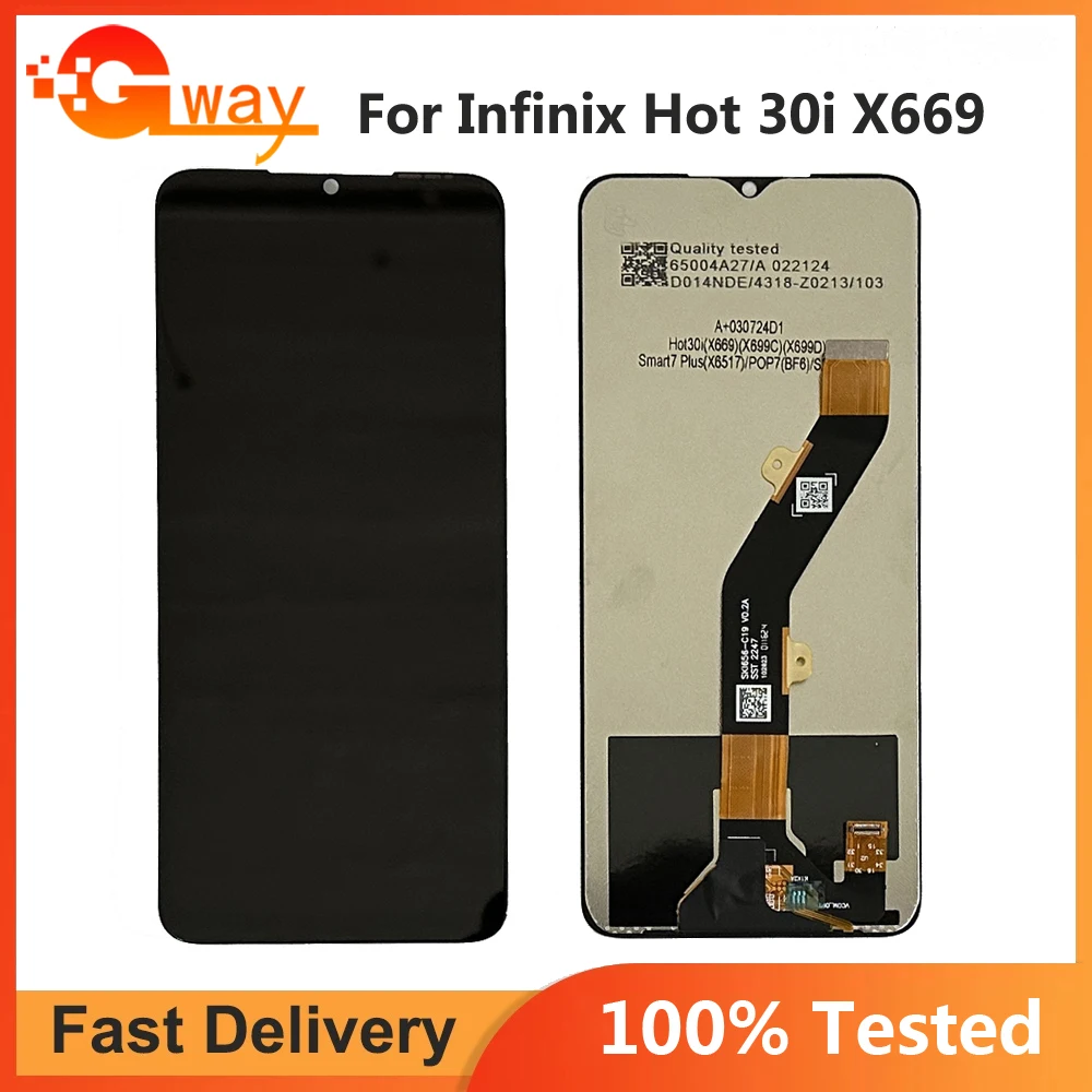 

6,56 "Протестировано для Infinix Hot 30i X669 X669C Hot30i NFC X669D, ЖК-дисплей с датчиком, запчасти для ЖК-дисплея