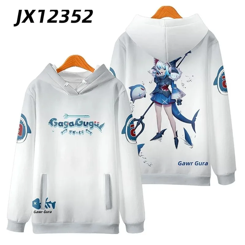 New! new! Vtuber gawr gura 3d printing man/woman autumn fashion japanese harajuku hoodies sweatshirt long sleeve pollover