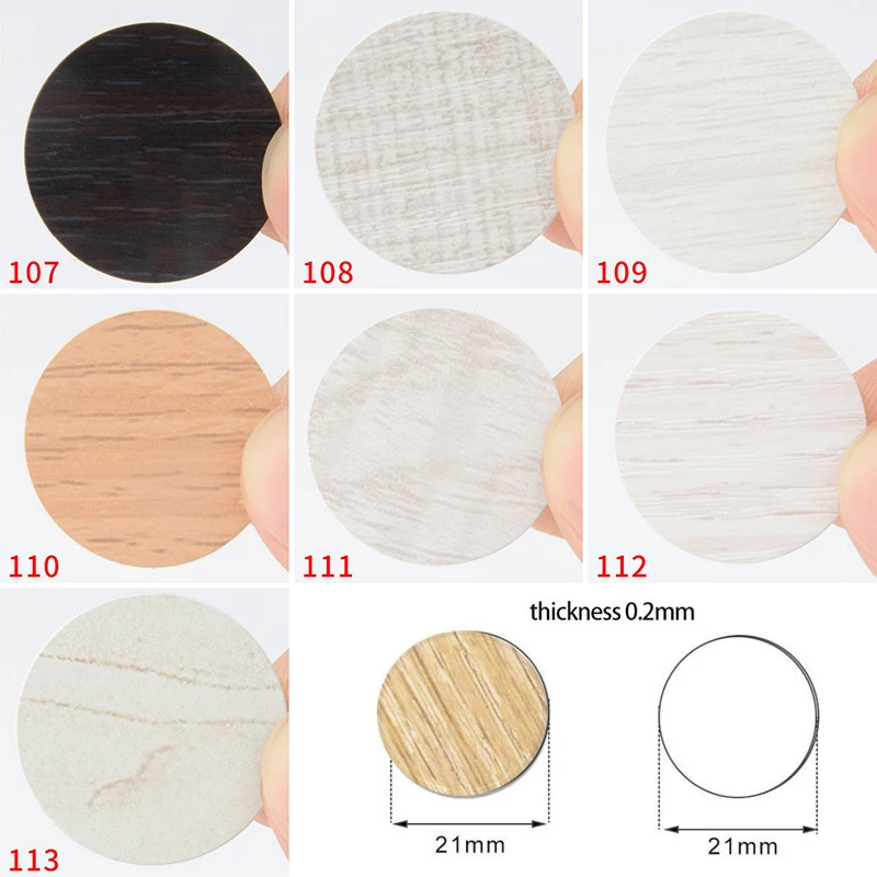 Description Picture 3 of item54pcs New Furniture Cabinet Self-adhesive Sealing Stickers Table Screw Hole Decorative Anti-dust PVC Furniture Cover Stickers