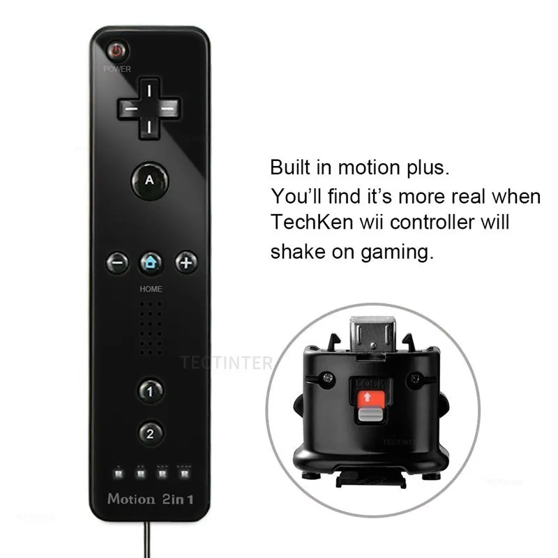 NEW 2 in 1 Wireless Gamepad For Nintendo Wii Control Set