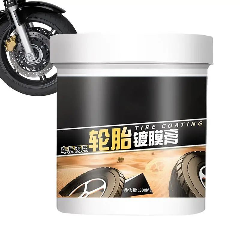 

Wheel Tire Cleaner Glazing Tire Wax Waterproof Rim Shine Effective Solid Tire Coating Paste 500ml Wheel Care Products for Cars