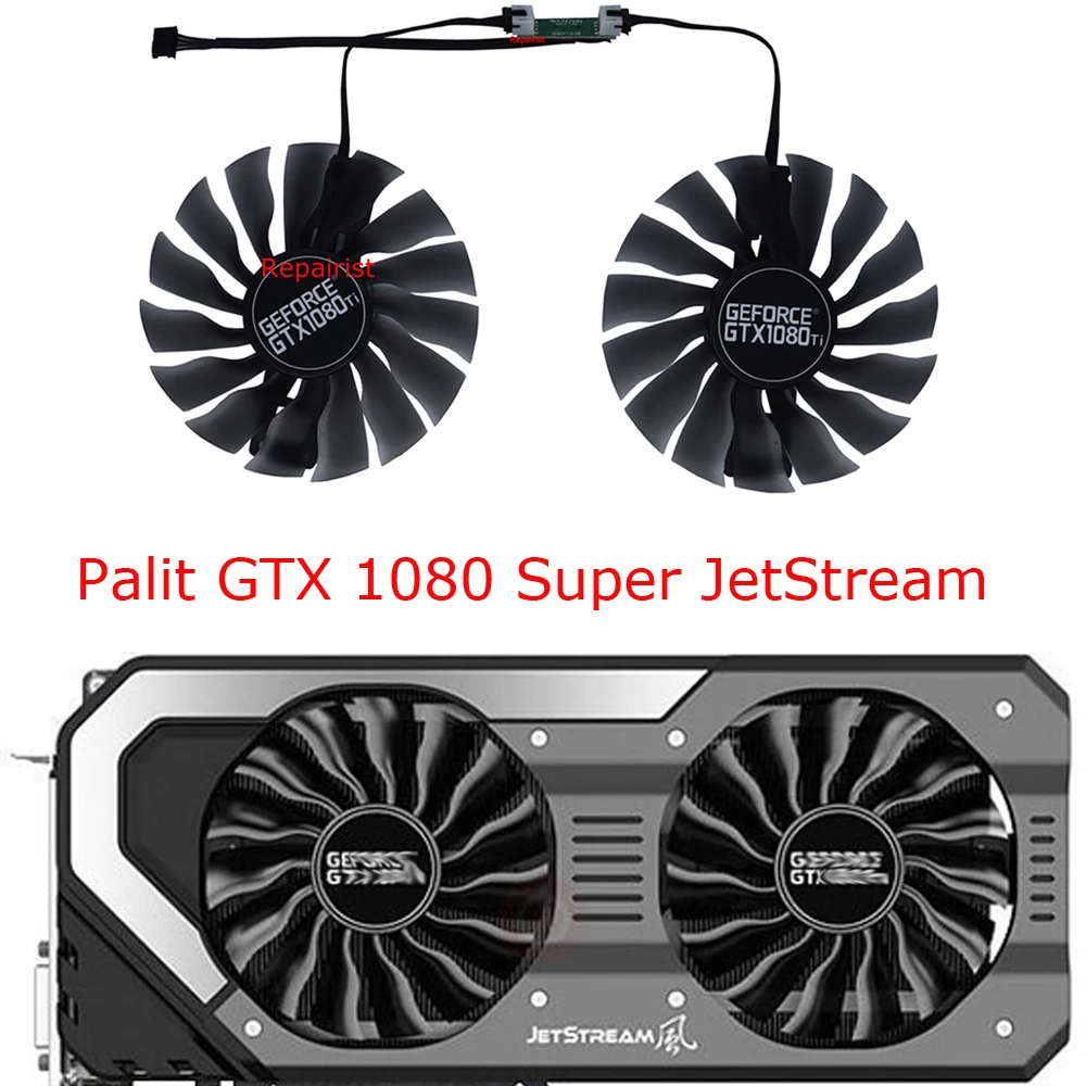 Description Picture 4 of item2PCS/Set,GPU Cooler,95MM Diameter,FD10015H12S,Video Card Fan,For Palit Gainward GTX 1070 1080 1080 Ti Jetstream,Cards Cooling