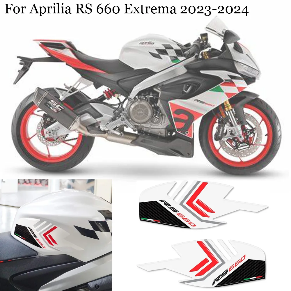 Protezioni Laterali Del Serbatoio Dell'Autoadesivo Della Resina 3D Per Aprilia Rs 660 Extrema 2023-2024