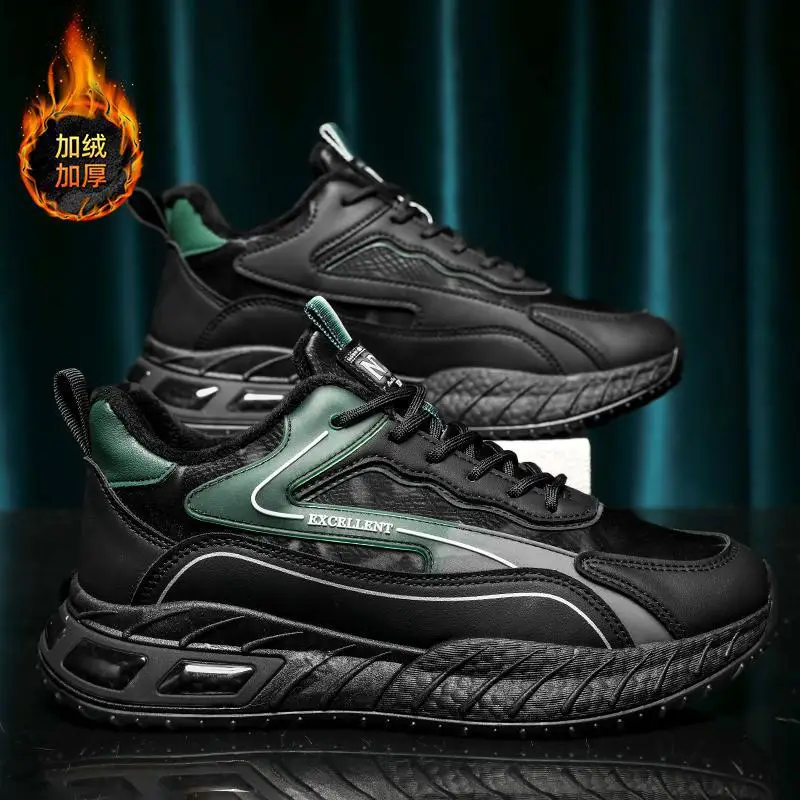 

Меховые зимние ботинки, Мужская зимняя теплая хлопковая обувь на флисовой подкладке для Северо-восточного китая, Молодежная Корейская обувь с высоким берцем, хлопковые ботинки