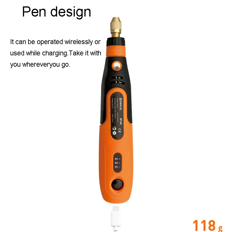 

AMAOE M140 Mini Rechargeable Electric Polishing Pen Speed Adjustable Engraver Grinding Pen For Cutting Drilling Phone Repair