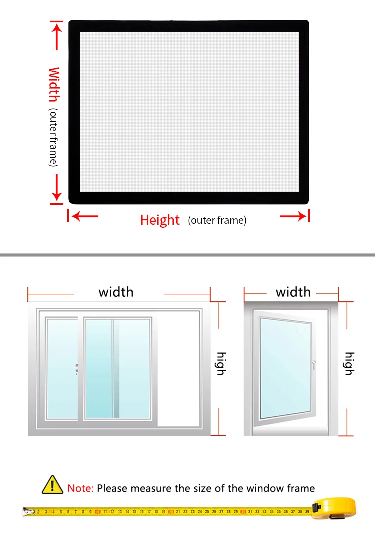 Description Picture 2 of itemCustomizable size anti-mosquito window screen self adhesive window mosquito net summer insect proof door mosquitonet for windows