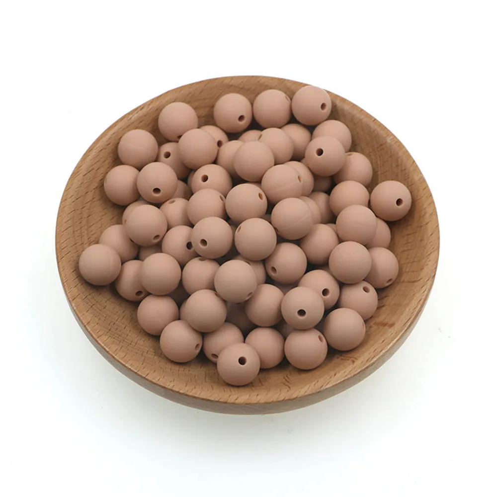 Silicone Round Beads for DIY Jewelry and Craft Projects - 20 Piece Set, 15mm