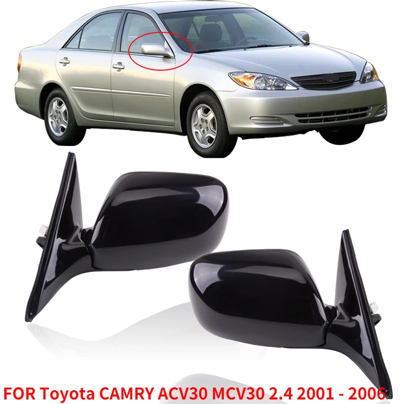 Capqx 1pair Electric+auto Folding Side Rearview Mirror For Toyota Camry