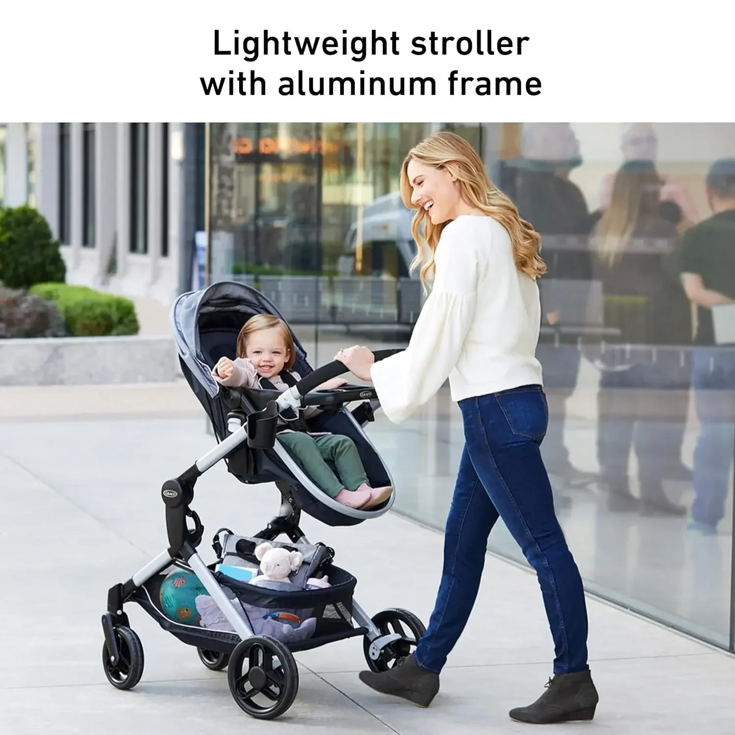 Travel System, Includes Baby Stroller w/ Height Adjustable Reversible Seat, Lightweight Aluminum Frame & 35 Infant Car Seat,