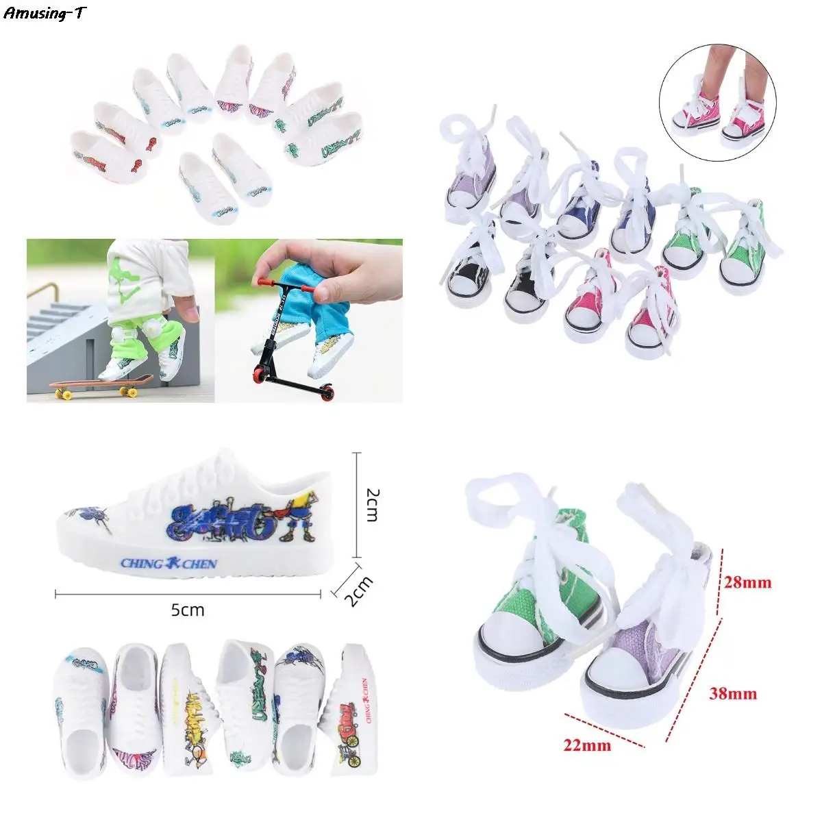 

1pcs Mini Finger Shoes Canvas Toys Boots Cute 1/6 Doll Shoes Skateboard Shoe Doll Accessories For Finger Skate Fingerboard