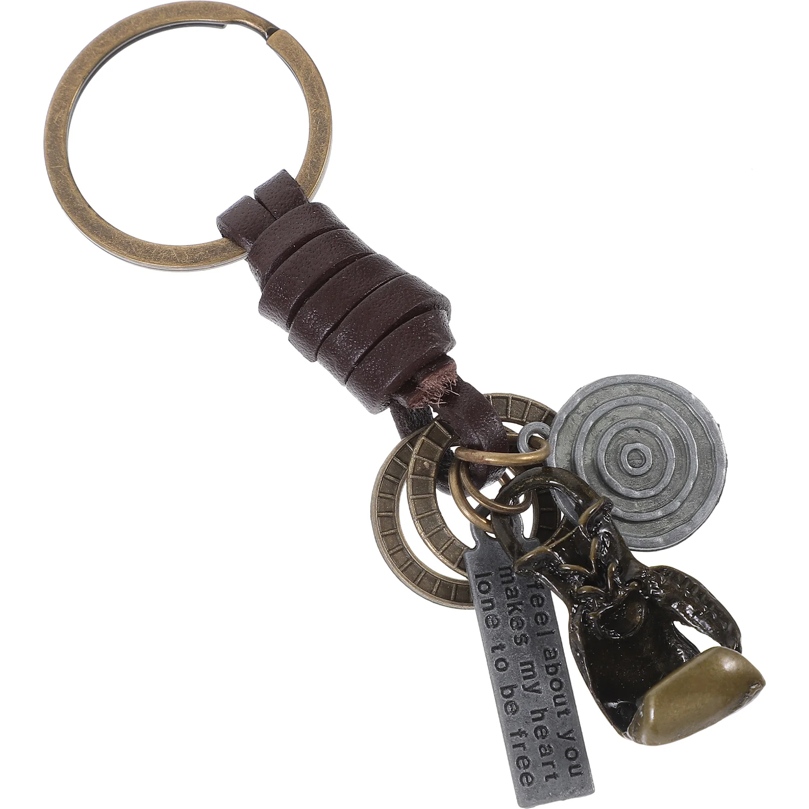 

Creative Key Chain Men and Women Small Gifts Alloy Bronze Boxing Gloves Retro Woven Pendant Mens Handbag