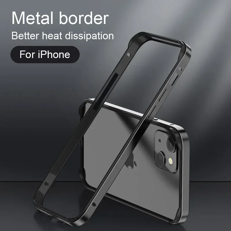 Hybrid Silicone Frame Aluminum Metal Phone Case with Enhanced Heat Dissipation Bumper
