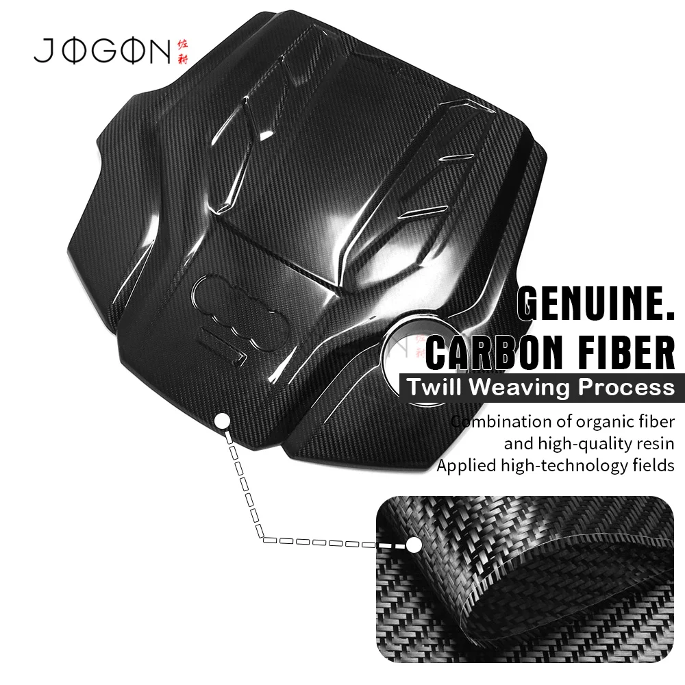 Dry Carbon Fiber For Audi S4 RS4 S5 RS5 B9 V6 Avant Coupe Convertible Hatchback 2017 -2024 Powerful Engine Bay Cover Trim