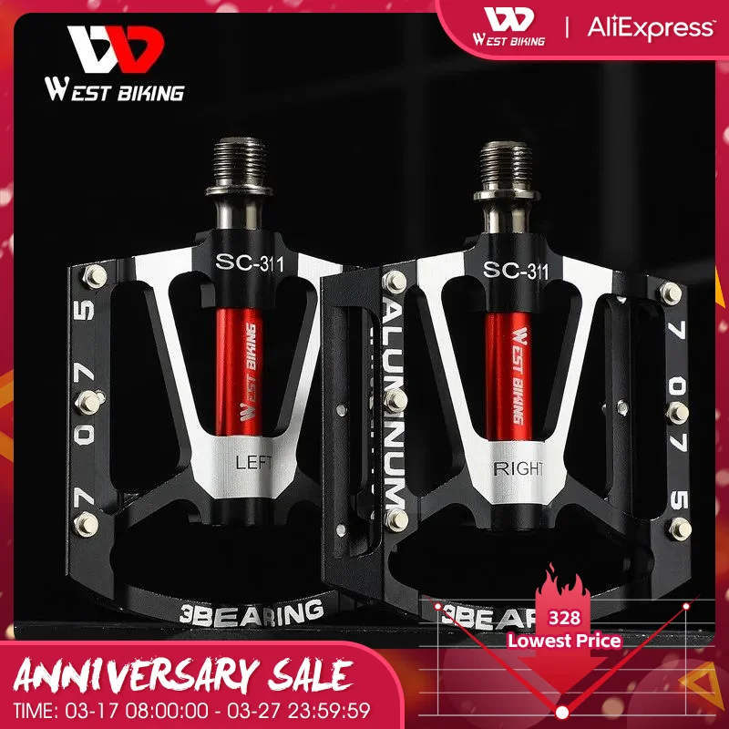 서쪽 자전거 Anti-slip Cycling Pedals 9/16 