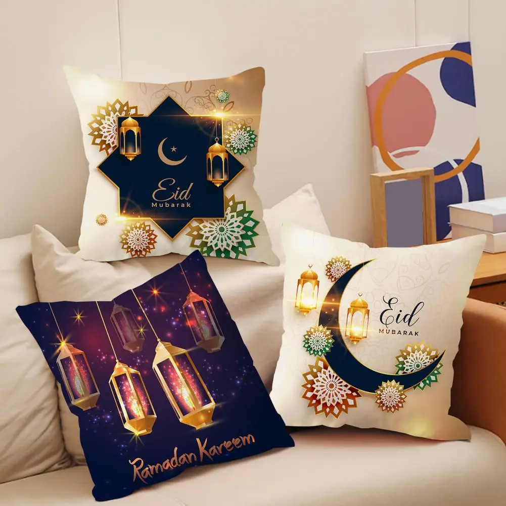 New Mubarak Decor Cushion Cover Moon Star Ramadans Kareem Pillowcase