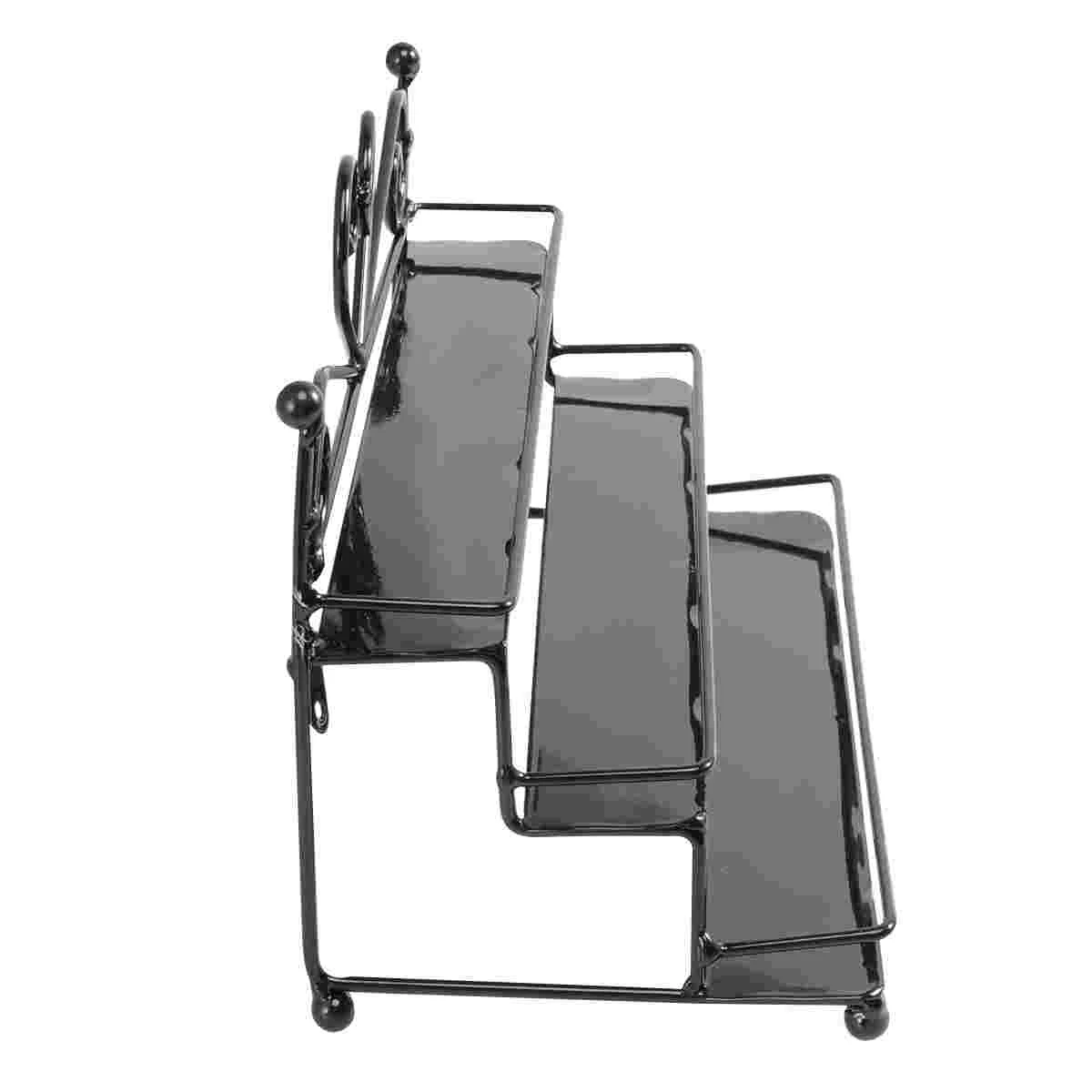 

Органайзер, 3-уровневый Настольный держатель дисплея, металлический органайзер для хранения (черный)