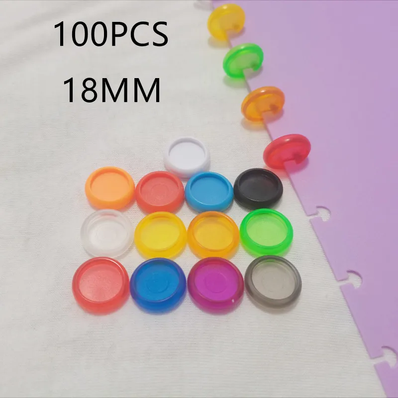 

100PCS18MM solid plastic binding ring buckle, loose-leaf mushroom hole notebook binding CD, office learning binding consumables.