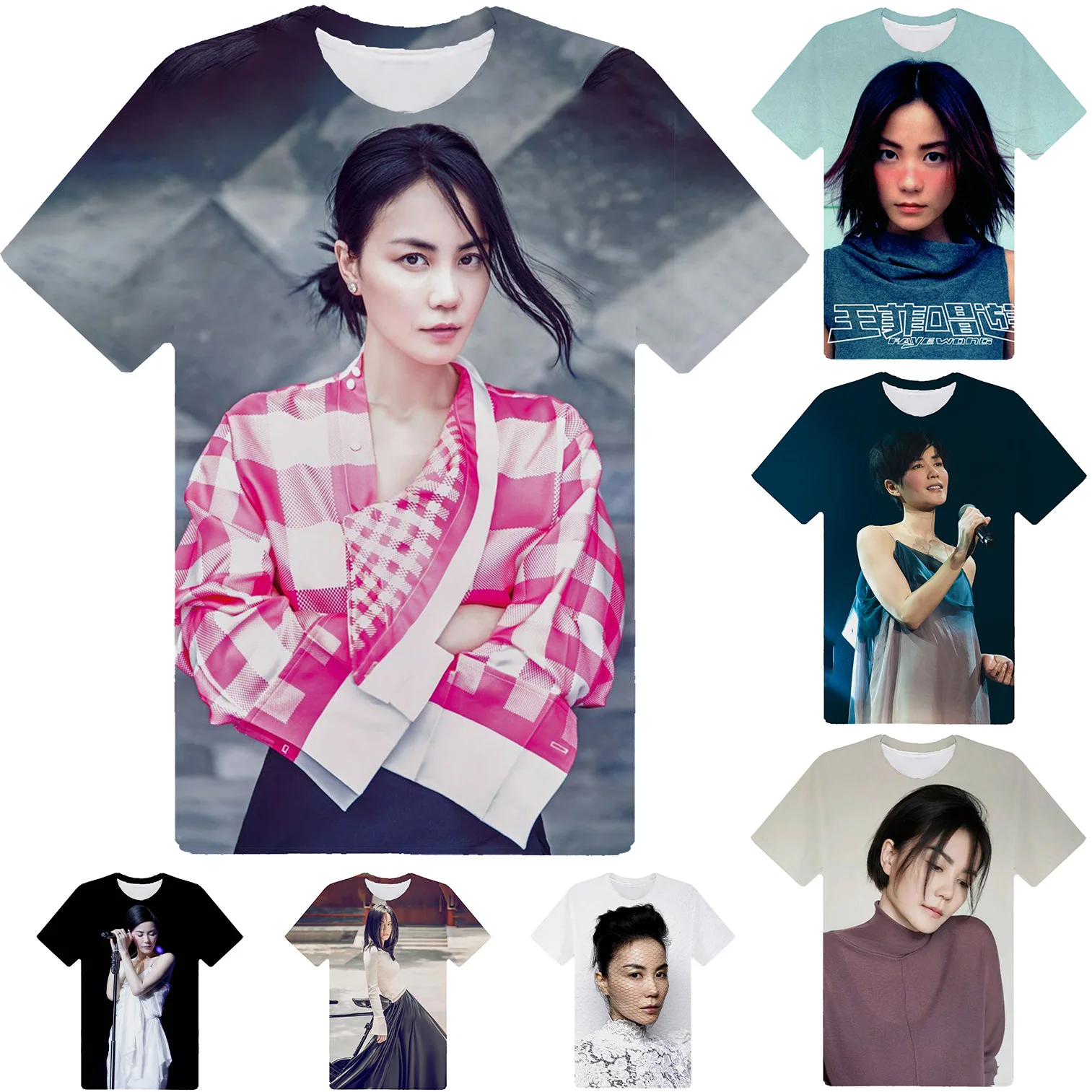 

Newest Fashion 3D Printing Faye Wong T Shirt Men/Women Short Sleeved TShirt Cool Pullover Tops Summer Round Neck Tees