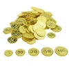 100pcs Pirates Gold Coins Plastic Fake Game Props Accessary Christmas Treasure Treasure Props Funny Cosplay Playing Toys Kids 2