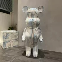 Internet Celebrity Trend Cartoon Violent Bear Piggy Bank Light Luxury Living Room Home TV Cabinet Floor Decoration Ornaments 2
