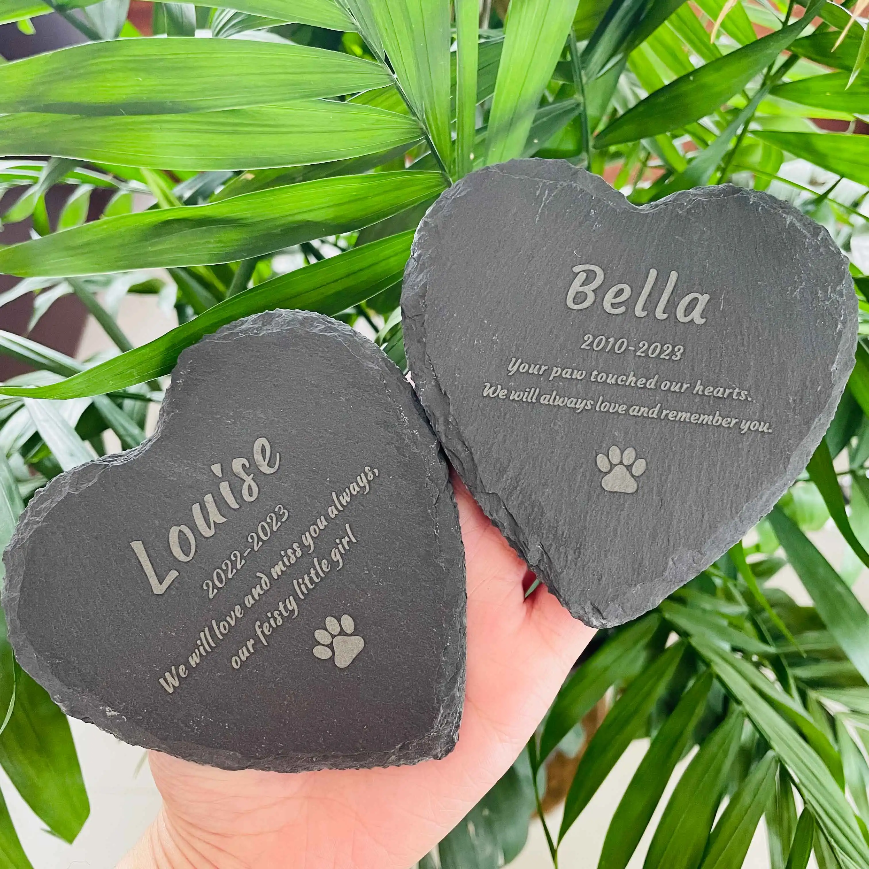 Personalized Pet Memorial Stone Engrave Dog Cat Memorial Plaque Grave Stone Heart Rock with Pets Name Pet Loss Gift dog memorial statue pet memorial stones