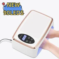 90 LEDS Nail Dryer LED Nail Lamp UV Lamp for Curing All Gel Nail Polish Motion Sensing Manicure Pedicure Salon Tool Big Space 1
