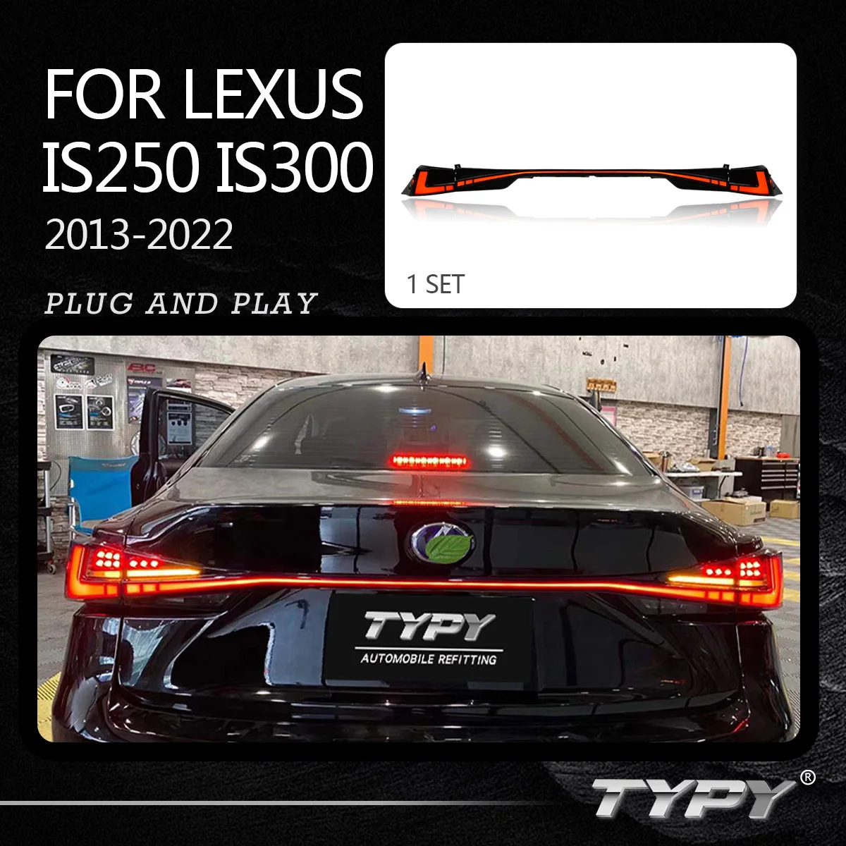 

Car Taillights Accessories Modified LED Rear Lights Lamp DRL Signal Brake Reverse Lamp for Lexus IS250 2013-2022 IS300