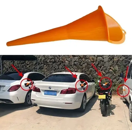 Car Long Stem Funnel Gasoline Oil Fuel Filling Tools Anti-splash Plastic Oil Funnel Motorcycle Refueling Tools Auto Accessories - Image 4