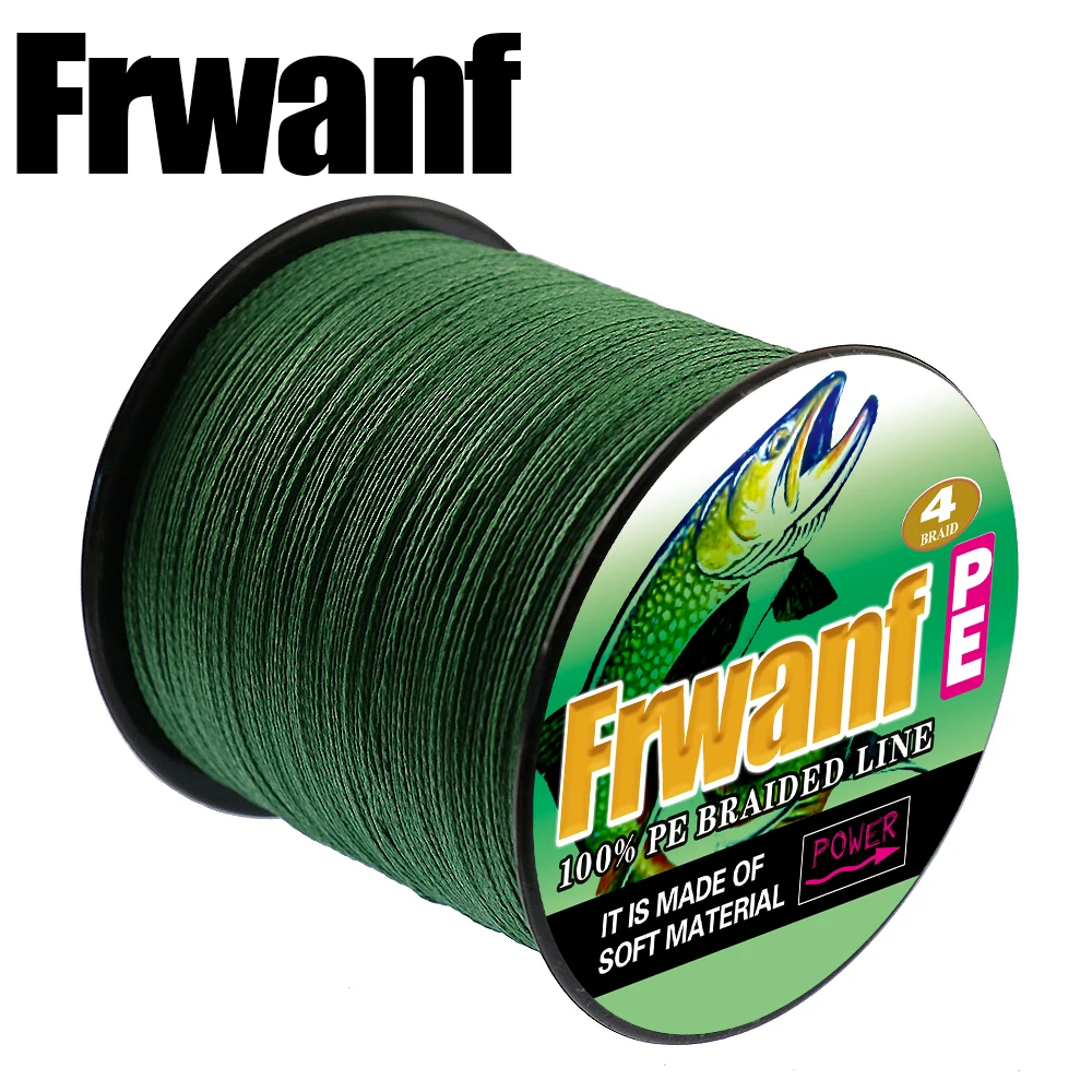 Frwanf PE Multifilament Braided Fishing Line 300M 100M 4 Strands Carp  Fishing Lines 6 8 10 15 20 30 35 40 50 60 70 80 100LB