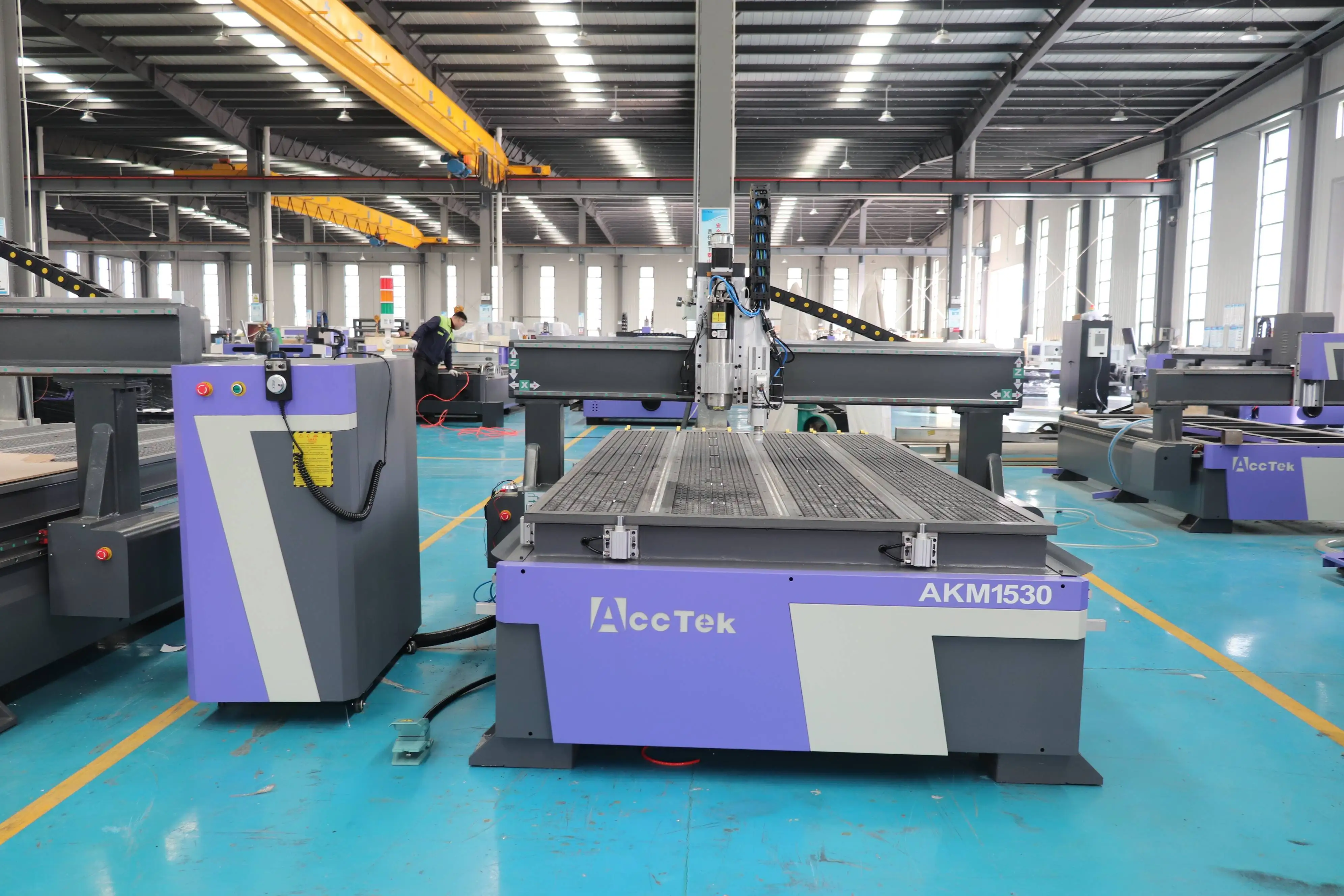 

Acctek CNC Router with Oscillation Knife CCD Camera option for Acrylic Leather Carpet Rubber thick foam cutting 1325 1530