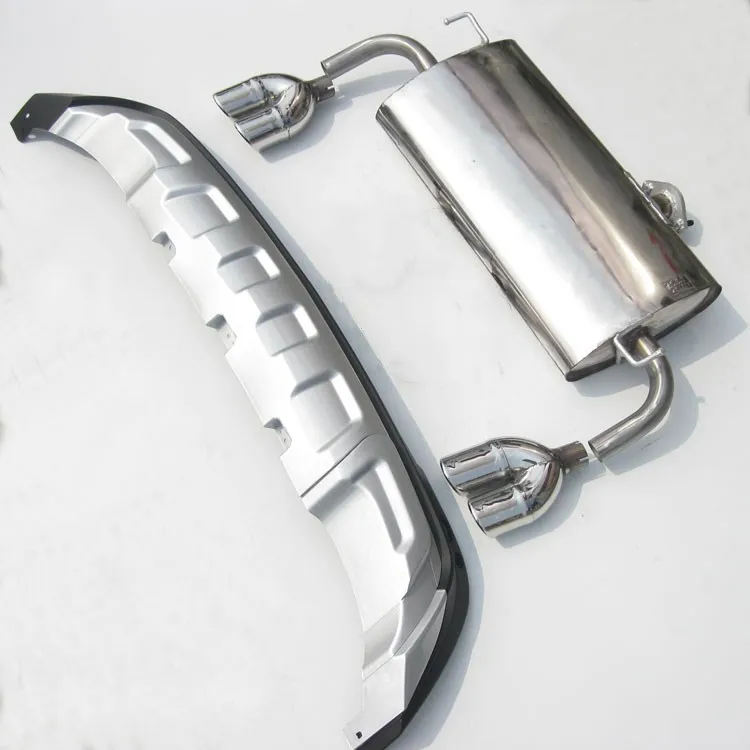 Unilateral change bilateral silencer exhaust tail throat Single change