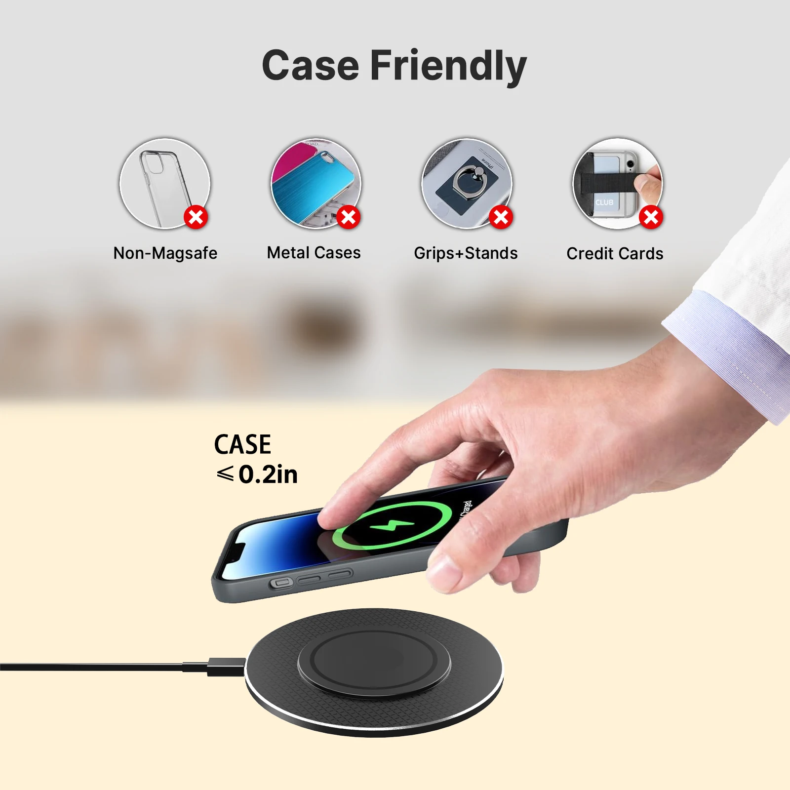 30W Wireless Charger Stand Pad Mobile Phone Desktop Fast Charging Dock Station For iPhone 16 15 14 13 12 11 8 X Xiaomi Samsung