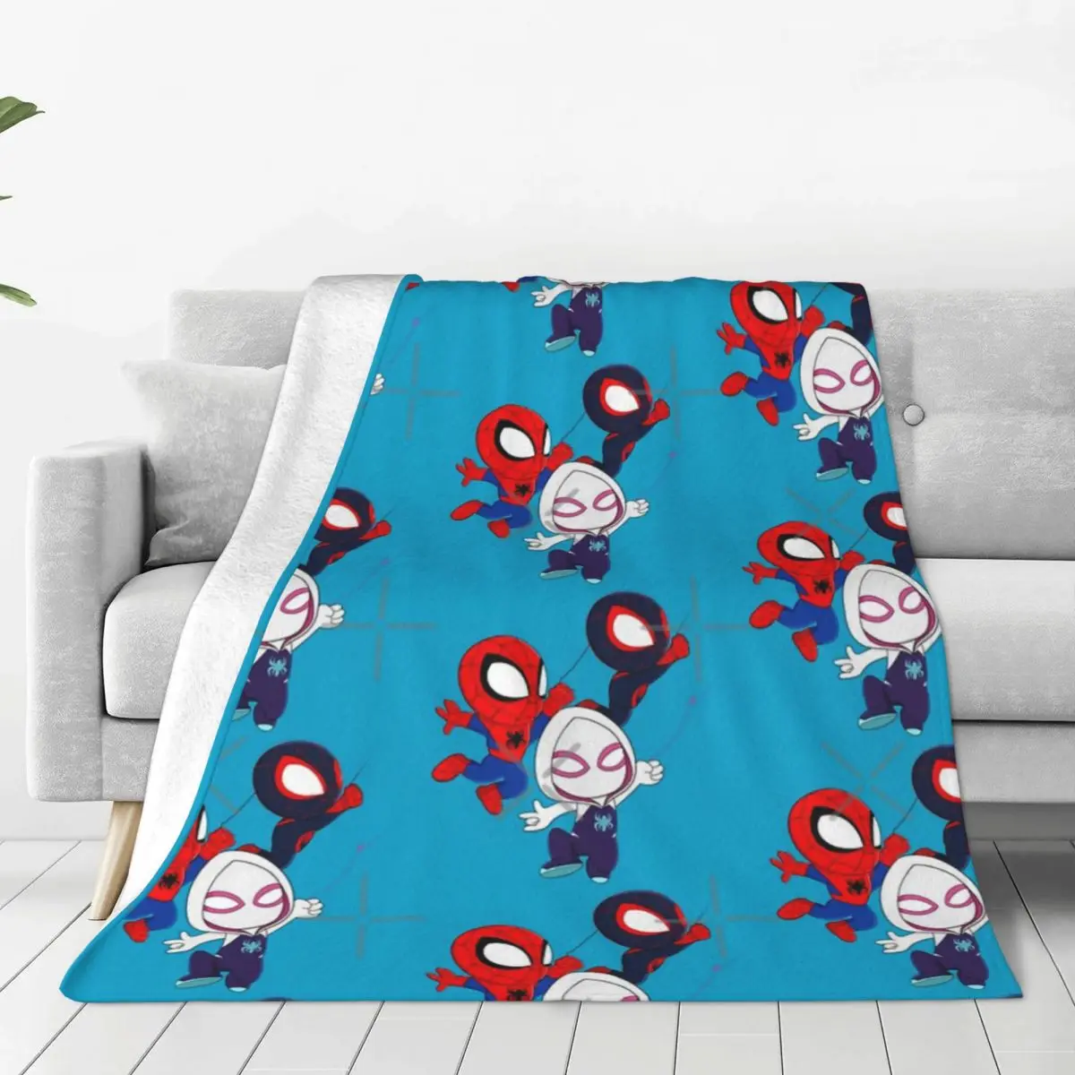 Cartoon Spider Ghost Cute Baby Spidey Girl Amazing Friends Cartoon Ghost Coperta Copriletto Sul Letto Trapunta Copridivano King