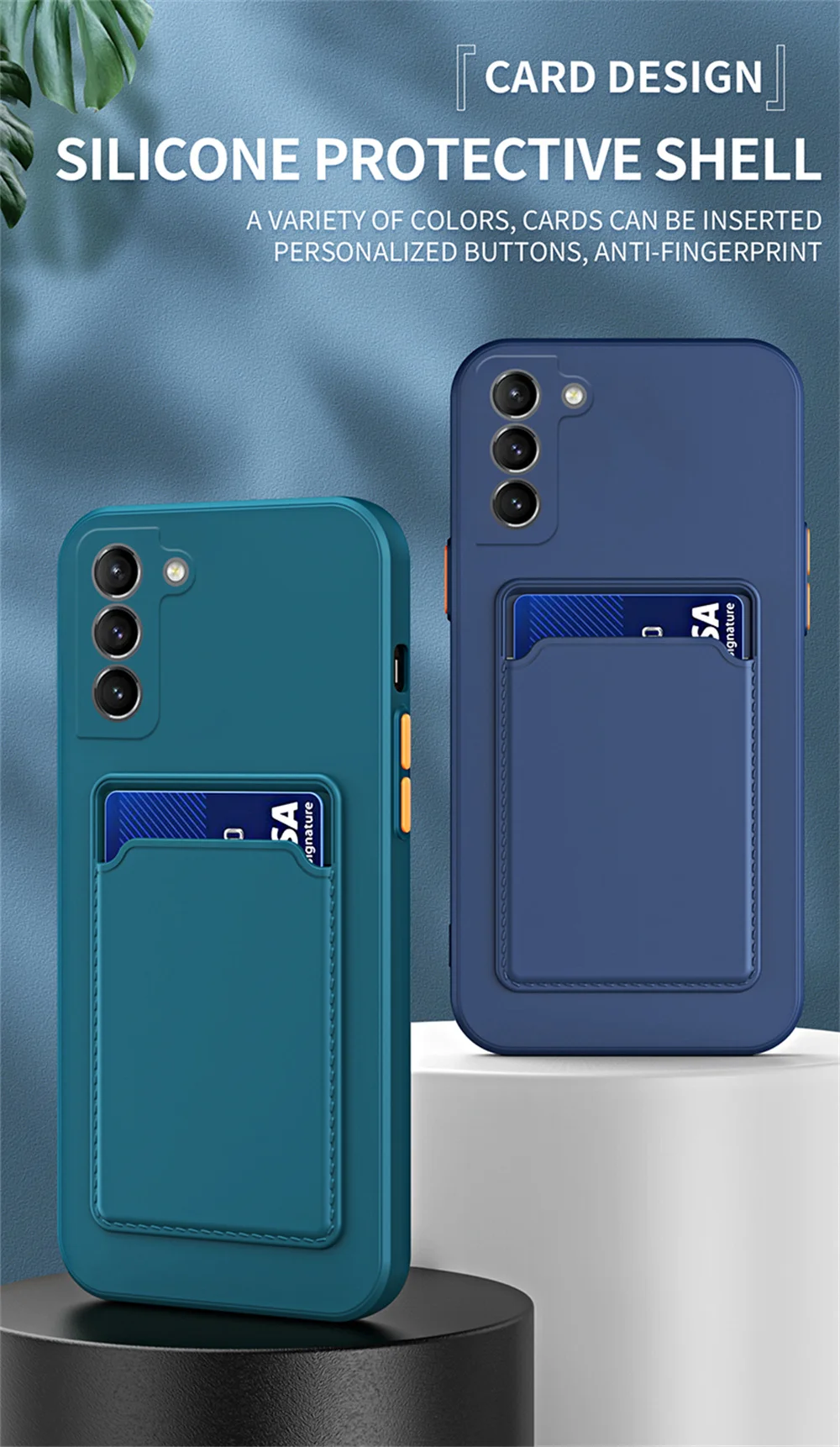TPU Soft Silicone Card Slot Wallet Case For SamSung S24 S23 S22 S21 S20 FE Plus Ultra Note 20 A54 A34 A24 A15 A25 A35_voghion.com