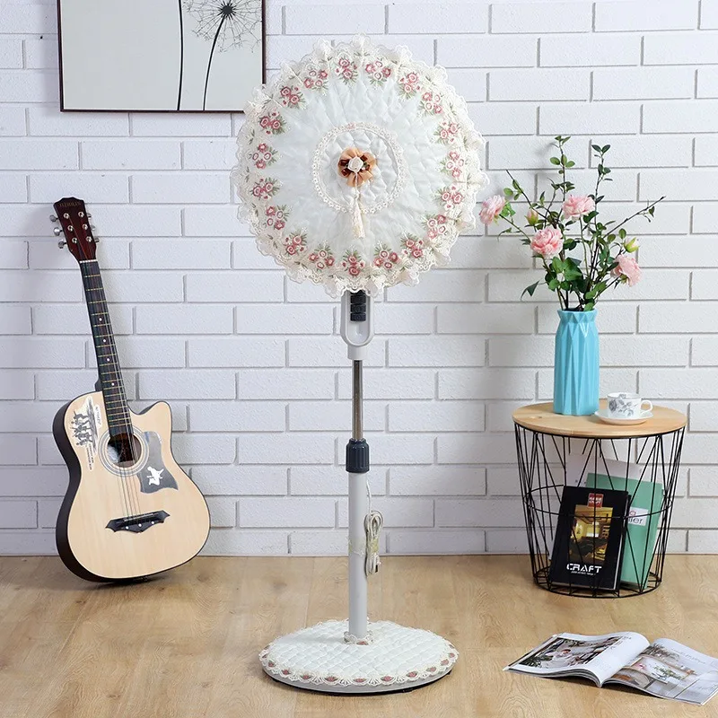 Creativity Floor-standing Electric Fans Dust Cover Round Shape Lace Cloth Art Protective Home Decoration Fan Guard