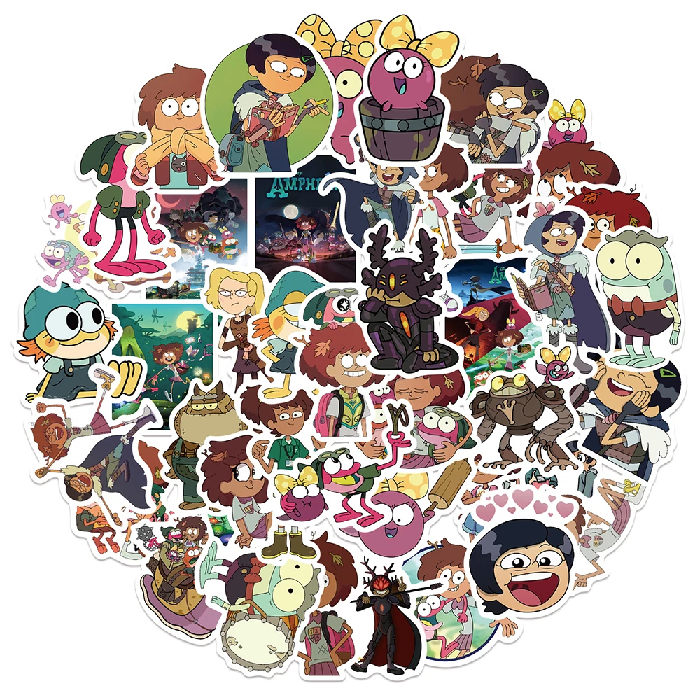 10/30/50pcs Disney Cartoon Amphibia Stickers for Kids DIY Skateboard Fridge Laptop Album Waterproof Toy Anime Decals Sticker