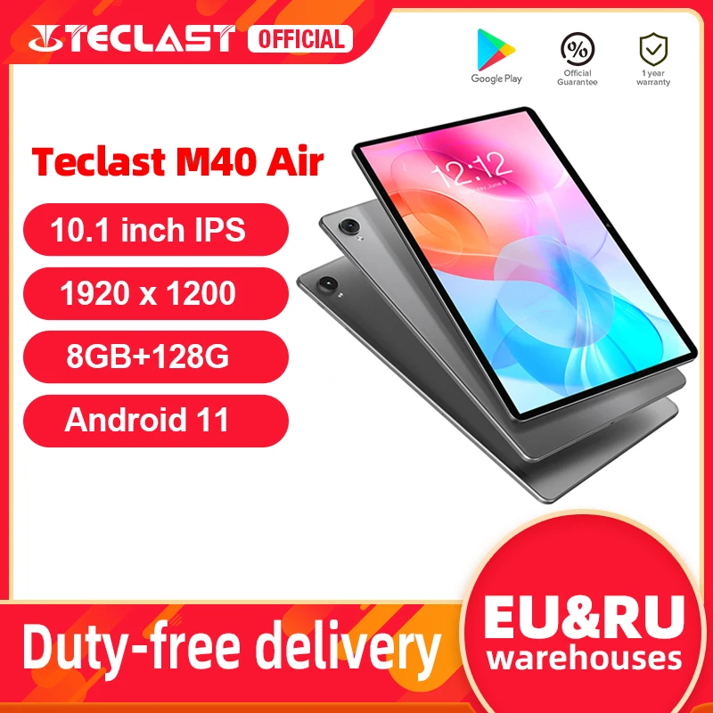 [World Premiere]Teclast M40 Air 10.1 Inch Tablet P60 Octa Core 1920x1200  FHD 8GB RAM 128GB ROM Android 11 4G Network GPS Type-C