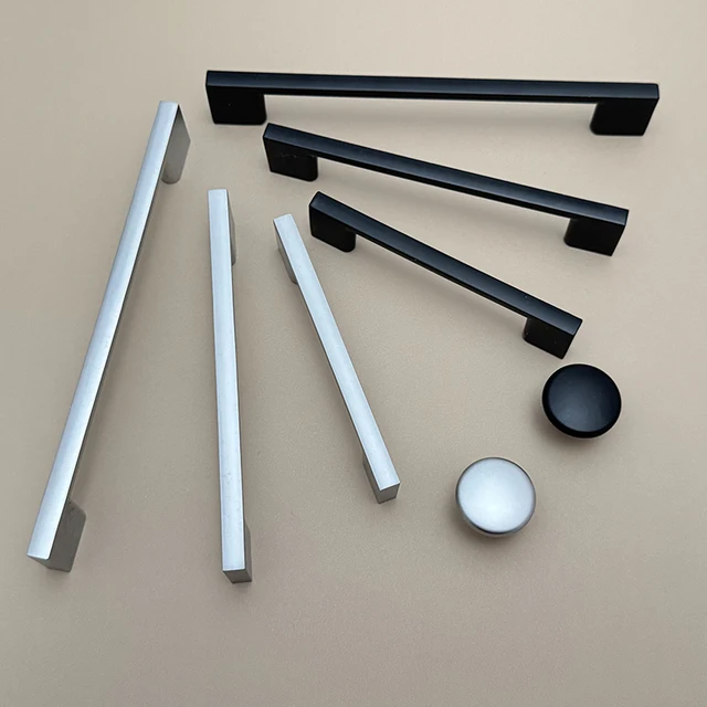 สไตล์อเมริกัน 2 สีตู้จับเฟอร์นิเจอร์ตู้เสื้อผ้าผนังตู้ประตูมือจับลิ้นชักและตู้รองเท้าจับฮาร์ดแวร์ 2