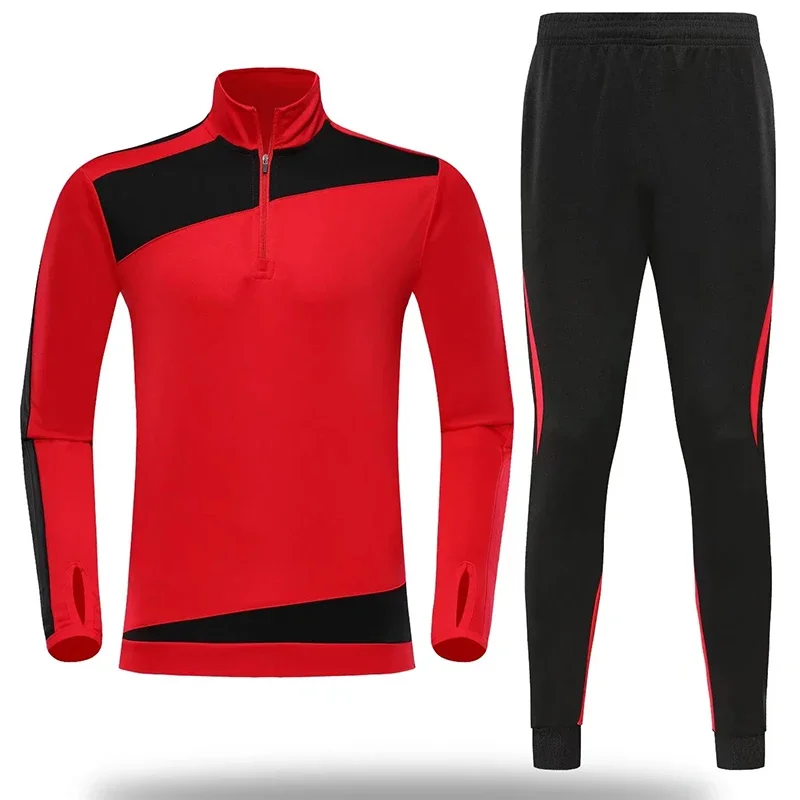 Football Tracksuit For Men Kids Spring Autumn Wear Soccer Sportswear Long Sleeve Soccer Tracksuit Sweatshirt Running Jacket Set