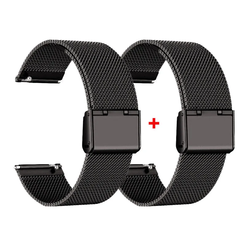 Elegant Milanese Metal Bracelet Strap - 2-Pack (18mm, 20mm, 22mm)