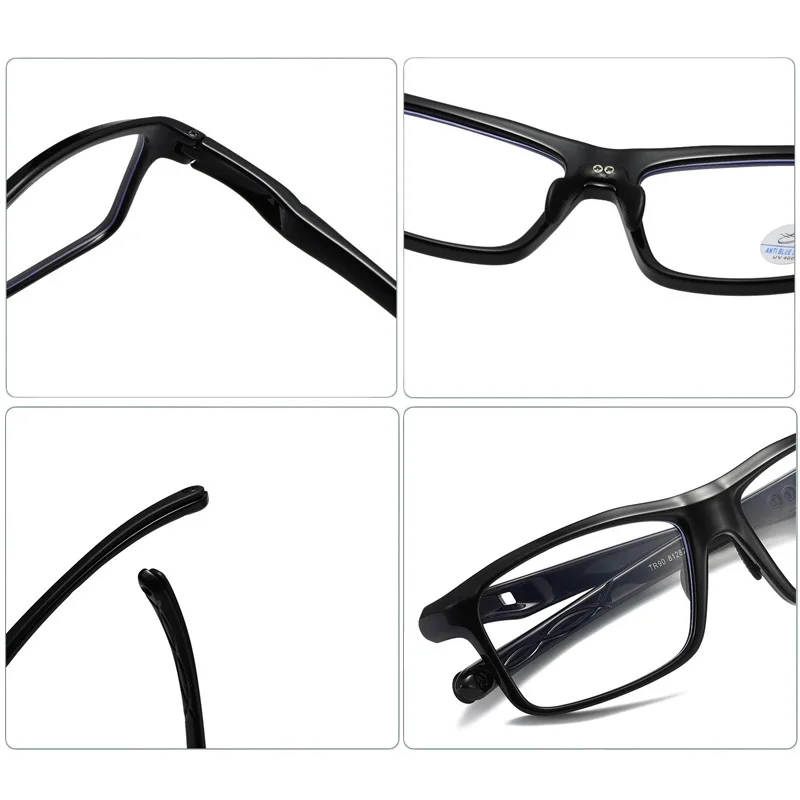 TR90 Sports Glasses Frame Men 0 Diopters Blue Light Blocking Radiation Protection Spectacles Women Anti-slip Eyewear eyeglasses frames eyeglass frames