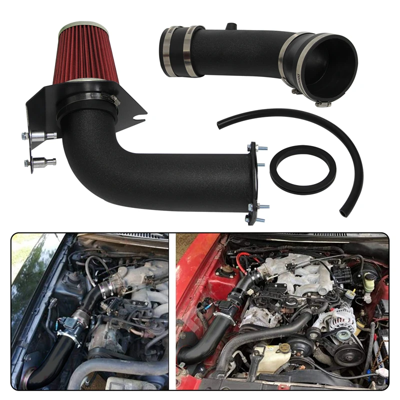 Cold Air Intake Pipe Kit & Air Filter Fits For Ford Mustang 3.8L V6 Engine 1999-2004